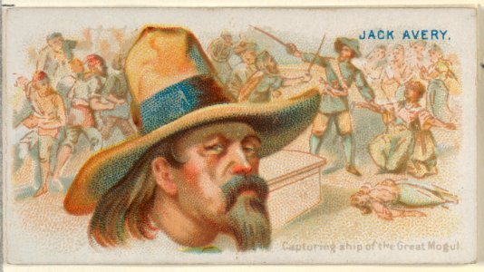 Jack Avery, Capturing Ship of the Great Mogul, from the Pirates of the Spanish Main series (N19) for Allen & Ginter Cigarettes MET DP835024