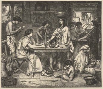 Joseph Distributes Corn (Dalziels' Bible Gallery) MET DP835837