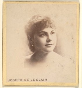 Josephine LeClair, from the Actresses series (N246), Type 2, issued by Kinney Brothers to promote Sporting Extra Cigarettes MET DP860108