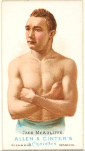 Jack McAuliffe, Pugilist, from World's Champions, Series 1 (N28) for Allen & Ginter Cigarettes MET DP827427