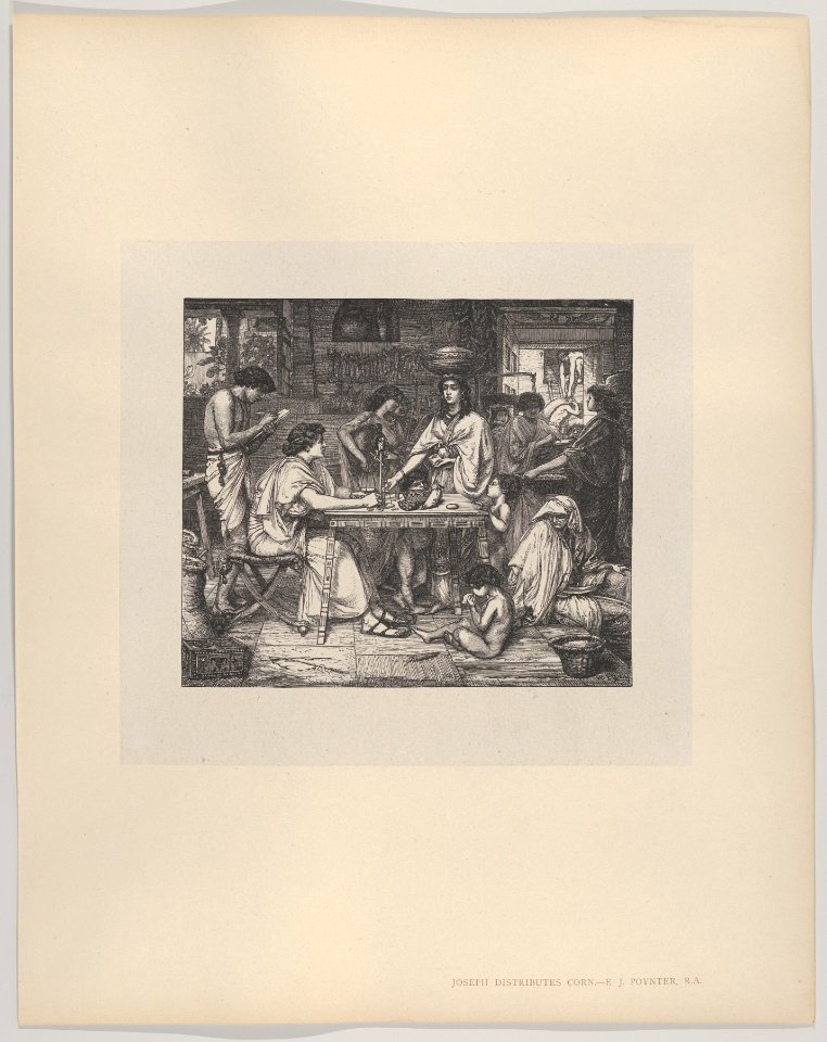 Joseph Distributes Corn (Dalziels' Bible Gallery) MET DP835872