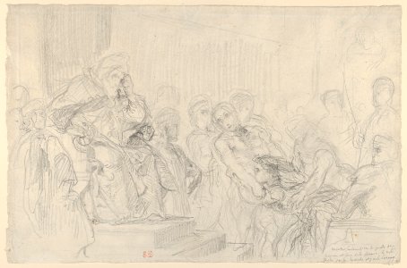 Jacopo Brought before His Father, the Doge- Study for "The Two Foscari" MET DP836113