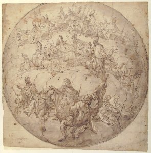Kings, Bishops and Popes- design for ceiling. MET 56.219.2