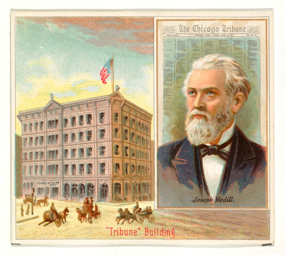 Joseph Medill, The Chicago Tribune, from the American Editors series (N35) for Allen & Ginter Cigarettes MET DP838890