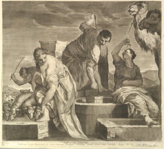 Jacob Draws Water for Rachel's Animals (Jacob abreuve le troupeau de Rachel) MET DP822656