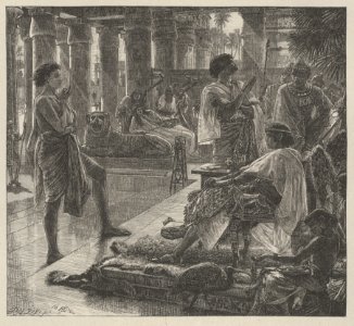Joseph Before Pharoah (Dalziels' Bible Gallery) MET DP835839