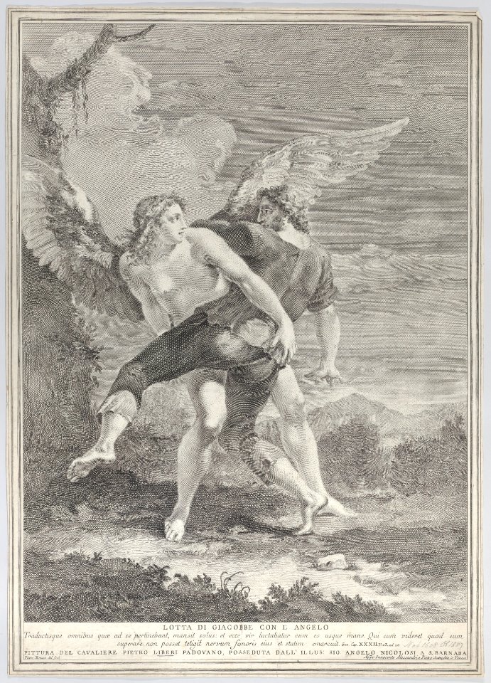 Jacob wrestling the angel Met DP885515