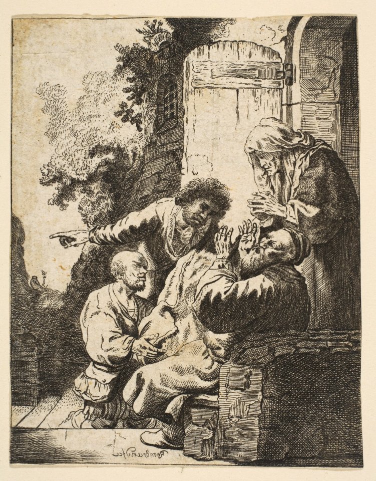 Joseph's Coat Brought to Jacob (reverse copy) MET DP814400