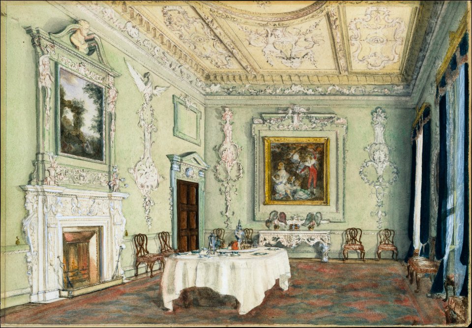 Kirtlington Park, Oxfordshire- View of the Dining Room MET DT6972