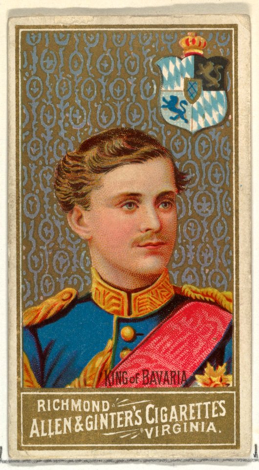 King of Bavaria, from World's Sovereigns series (N34) for Allen & Ginter Cigarettes MET DP838678