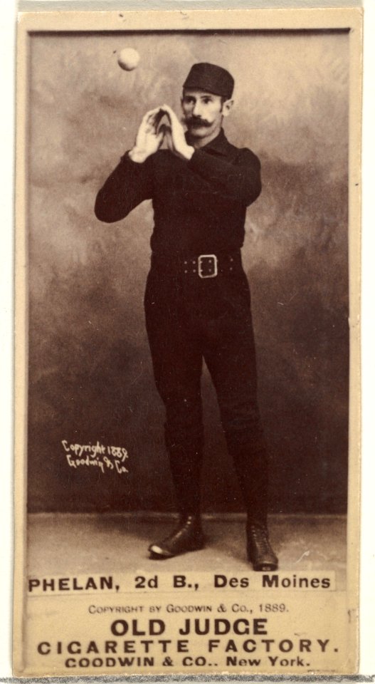 James Dickson "Dick" Phelan, 2nd Base, Des Moines Prohibitionists, from the Old Judge series (N172) for Old Judge Cigarettes MET DP846409