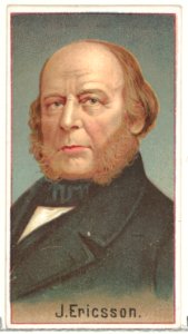 J. Ericsson, printer's sample for the World's Inventors souvenir album (A25) for Allen & Ginter Cigarettes MET DP838825