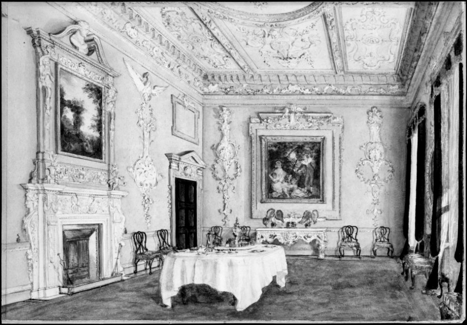 Kirtlington Park, Oxfordshire- View of the Dining Room MET 260553