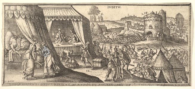 Judith, illustration to Hendrik Jansen van Barrefelt, called Hiel, Biblesche figuren ofte afbeeldingen... MET DP828381