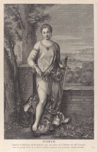 Judith standing with her foot on the head of Holofernes MET DP883566