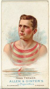 John Teemer, Oarsman, from World's Champions, Series 1 (N28) for Allen & Ginter Cigarettes MET DP838210