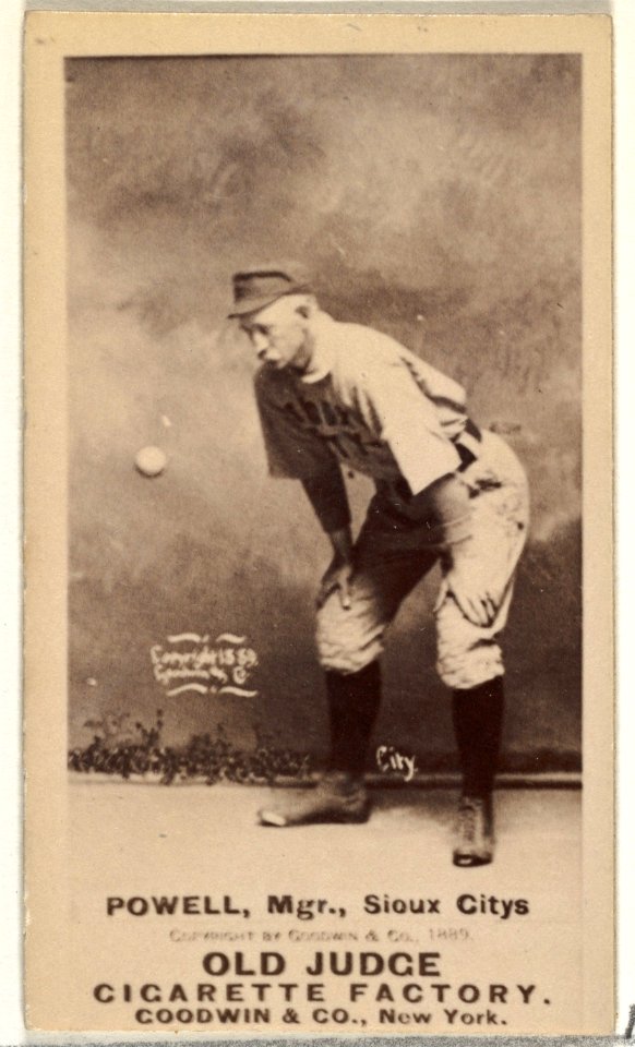 James Edwin "Jim" Powell, Manager and 1st Base, Sioux City Corn Huskers, from the Old Judge series (N172) for Old Judge Cigarettes MET DP846458