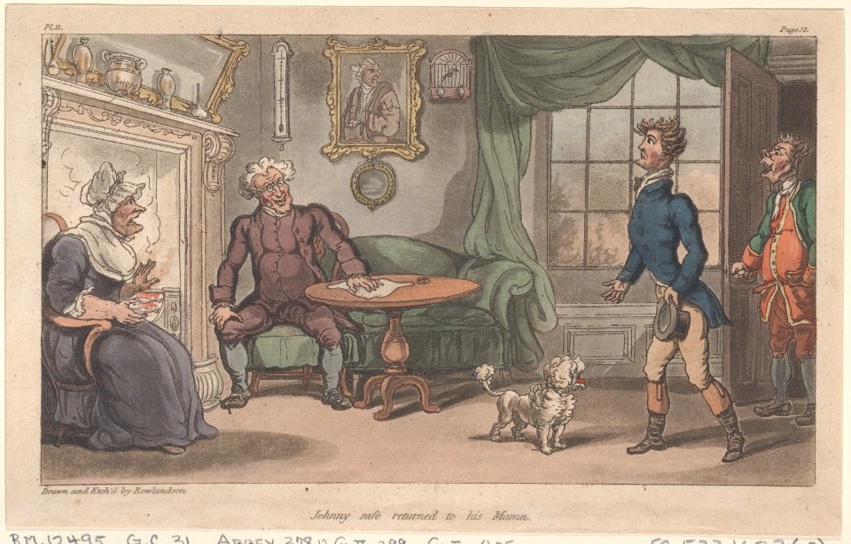 Johnny safe returned to his Mama, from "The Military Adventures of Johnny Newcome" MET DP884212