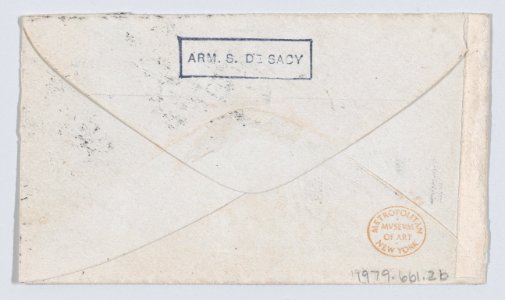 J.A.D. Ingres, calling card envelope MET DP863334