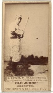 James H. "Jim" Devlin, Pitcher, St. Louis Browns, from the Old Judge series (N172) for Old Judge Cigarettes MET DP846042