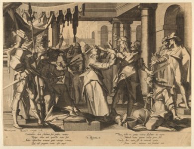 Judgment of Solomon, from Thronus Justitiae, tredecim pulcherrimus tabulis..., plate 2 MET DP836857