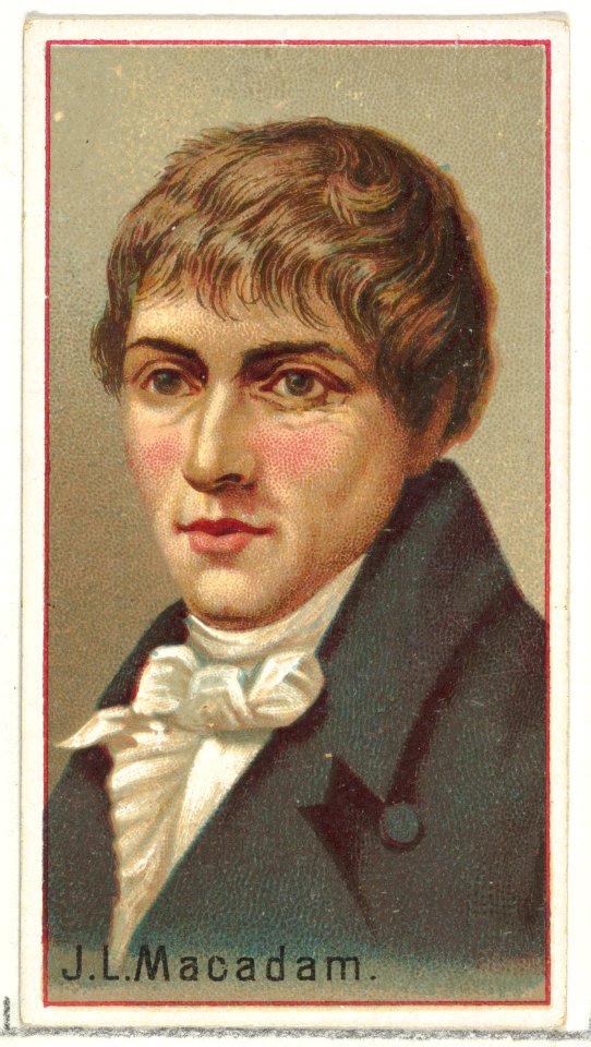 J. L. Macadam, printer's sample for the World's Inventors souvenir album (A25) for Allen & Ginter Cigarettes MET DP838839