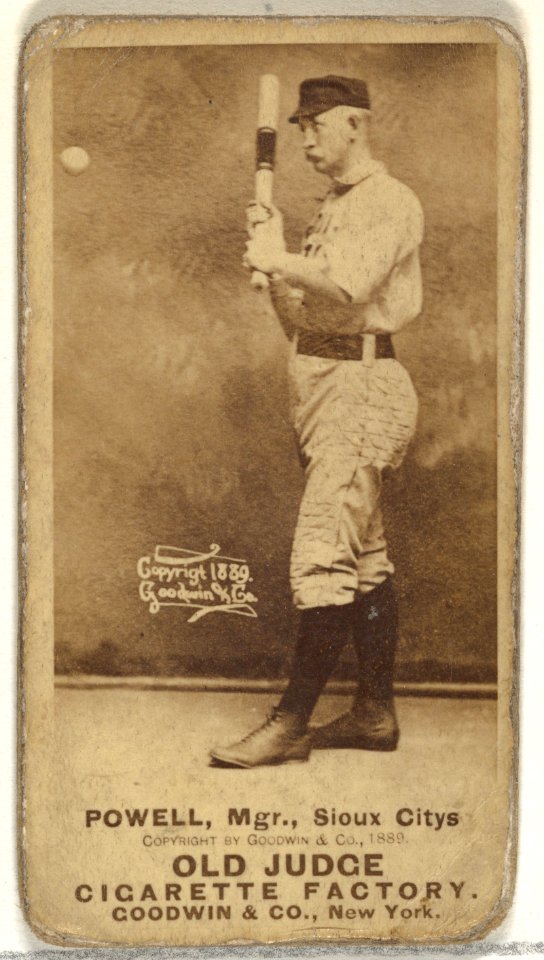James Edwin "Jim" Powell, Manager and 1st Base, Sioux City Corn Huskers, from the Old Judge series (N172) for Old Judge Cigarettes MET DP846459