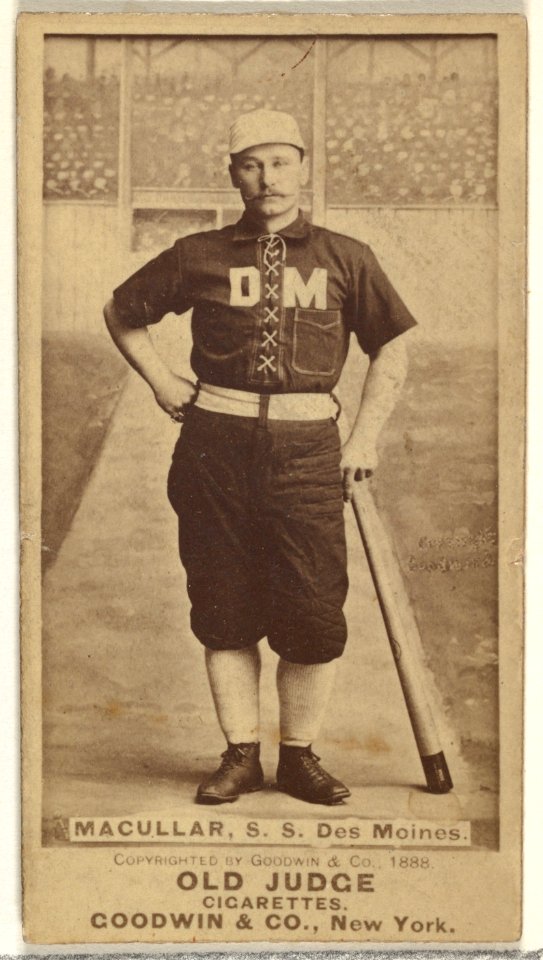 James F. "Jimmy" Macullar, Shortstop, Des Moines Prohibitionists, from the Old Judge series (N172) for Old Judge Cigarettes MET DP846403
