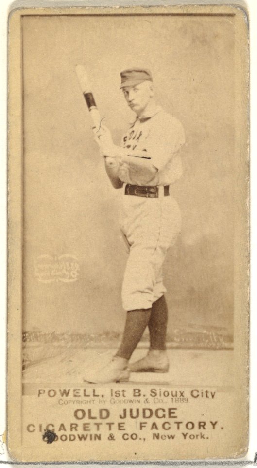 James Edwin "Jim" Powell, Manager and 1st Base, Sioux City Corn Huskers, from the Old Judge series (N172) for Old Judge Cigarettes MET DP846457