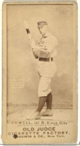 James Edwin "Jim" Powell, Manager and 1st Base, Sioux City Corn Huskers, from the Old Judge series (N172) for Old Judge Cigarettes MET DP846457