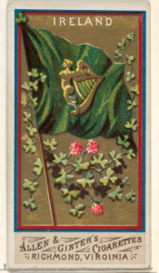 Ireland, from Flags of All Nations, Series 1 (N9) for Allen & Ginter Cigarettes Brands MET DP831950