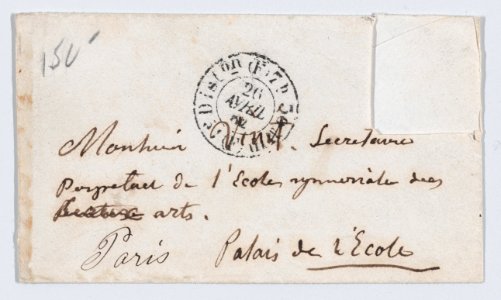 J.A.D. Ingres, calling card envelope MET DP863333