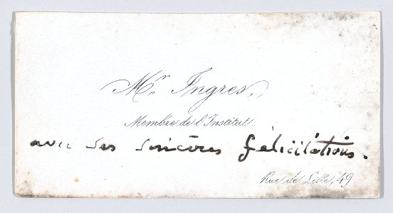 J.A.D. Ingres, calling card MET DP863331