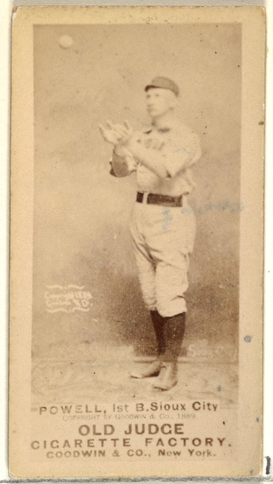 James Edwin "Jim" Powell, Manager and 1st Base, Sioux City Corn Huskers, from the Old Judge series (N172) for Old Judge Cigarettes MET DP846461