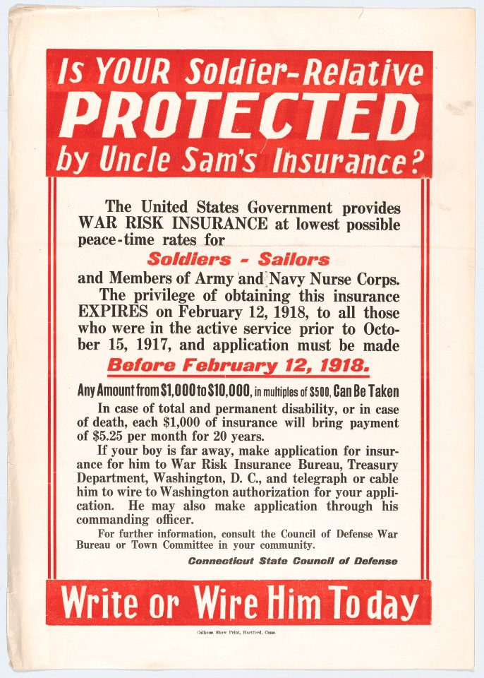Is your soldier-relative protected by Uncle Sam's Insurance? MET DP867915