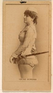 Irene Verona, from the Actresses series (N245) issued by Kinney Brothers to promote Sweet Caporal Cigarettes MET DP859780
