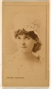 Irene Verona, from the Actresses series (N245) issued by Kinney Brothers to promote Sweet Caporal Cigarettes MET DP859778