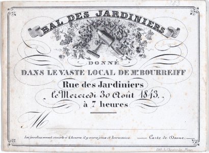 Invitation to the Gardener's Ball, August 30, 1843 MET DP875705