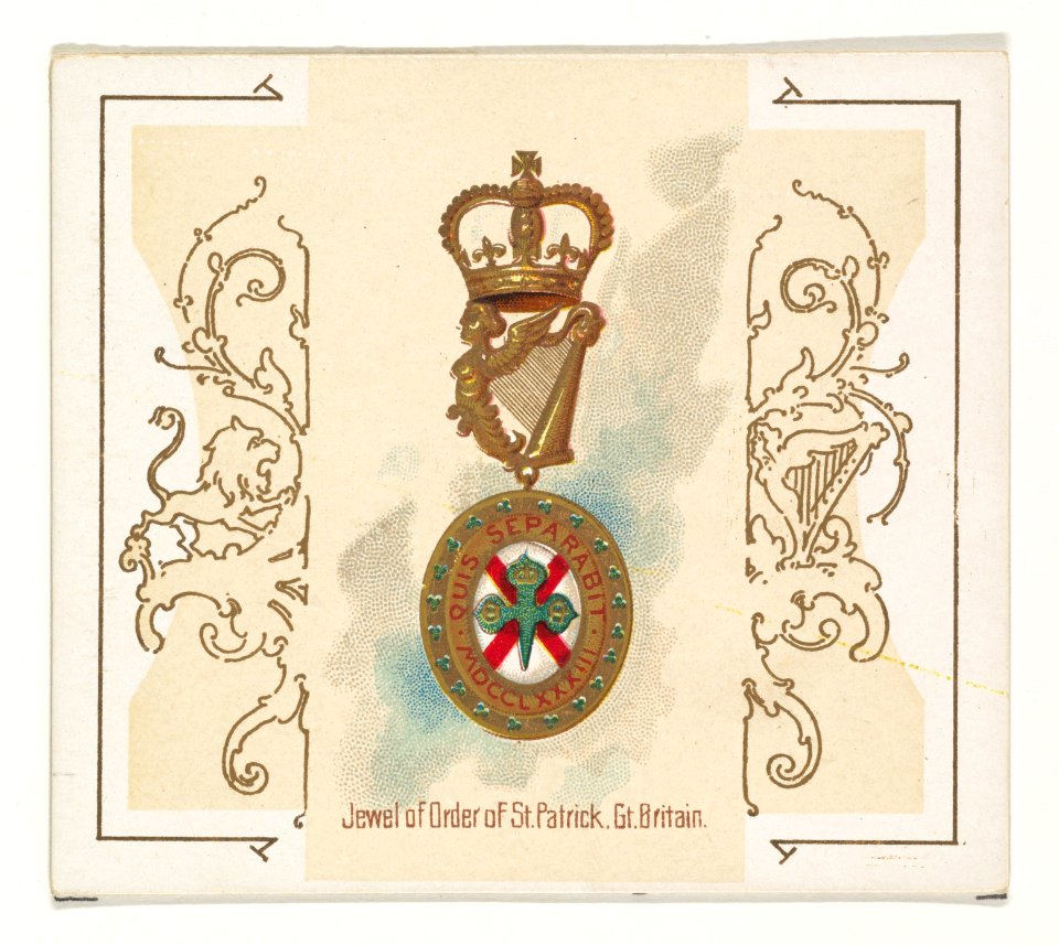 Jewel of Order of Saint Patrick, Great Britain, from the World's Decorations series (N44) for Allen & Ginter Cigarettes MET DP839376