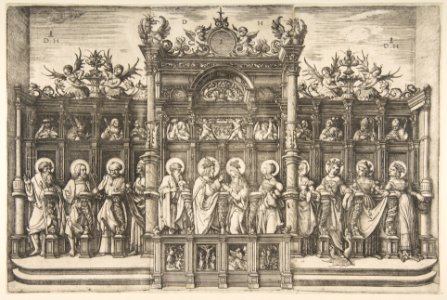 Large Choirstall with Christ Blessing the Virgin MET DP815844