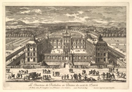 Le Château de Richelieu en Poictou du Côté de l'Entrée MET DP829052