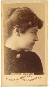 Jennie Rogers, from the Actors and Actresses series (N45, Type 1) for Virginia Brights Cigarettes MET DP829900