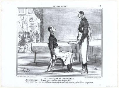 Le Restaurant de L'Exposition, from Le Salon de 1857, published in Le Charivari, July 1, 1857 MET DP876649