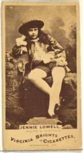 Jennie Lowell, from the Actors and Actresses series (N45, Type 1) for Virginia Brights Cigarettes MET DP829662