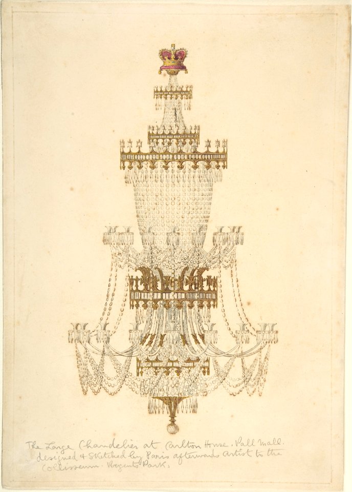Large Chandelier at Carlton House, Pall Mall MET DP804855