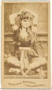 Laura Curtis, Corsair Co., from the Actors and Actresses series (N45, Type 1) for Virginia Brights Cigarettes MET DP829405