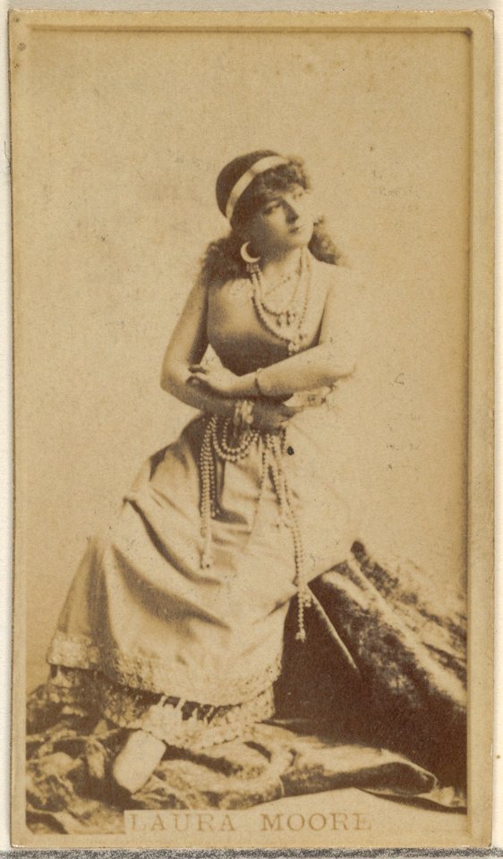 Laura Moore, from the Actors and Actresses series (N45, Type 8) for Virginia Brights Cigarettes MET DP831574