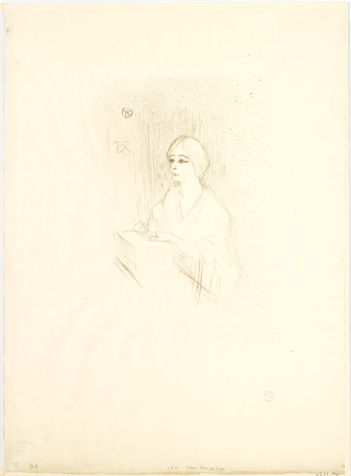 Léonie Yahne in her dressing room, in L'Age Difficile MET DP234419