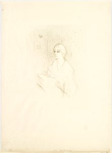Léonie Yahne in her dressing room, in L'Age Difficile MET DP234419