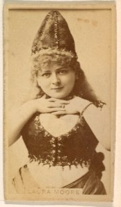 Laura Moore, from the Actresses series (N245) issued by Kinney Brothers to promote Sweet Caporal Cigarettes MET DP859163